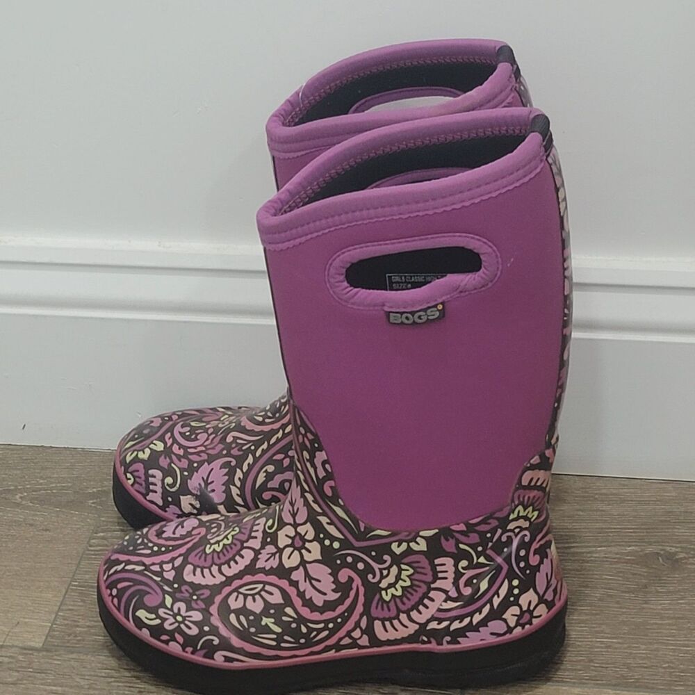 Bogs  Kids' Classic Tuscany waterproof boots purple Size Girl’s size 3